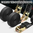 thumbnail image 3 of Load Securing Ratchet Straps Tie Down Straps for Truck Trailer Motorcycle Cargo, 3 of 7
