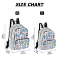 thumbnail image 2 of FORMRS Mini Backpack Purse for Women Travel Daypack Casual Shoulder Bag, Blue Retro Pattern, 2 of 7
