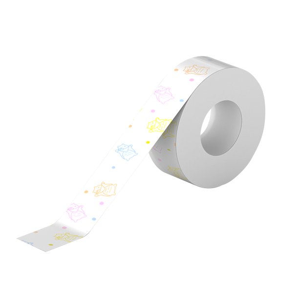 PeriPage 1 rollo de papel de etiqueta adhesiva con patrón lindo Cinta adhesiva Papel de impresión té PeriPage Servilleta Oso