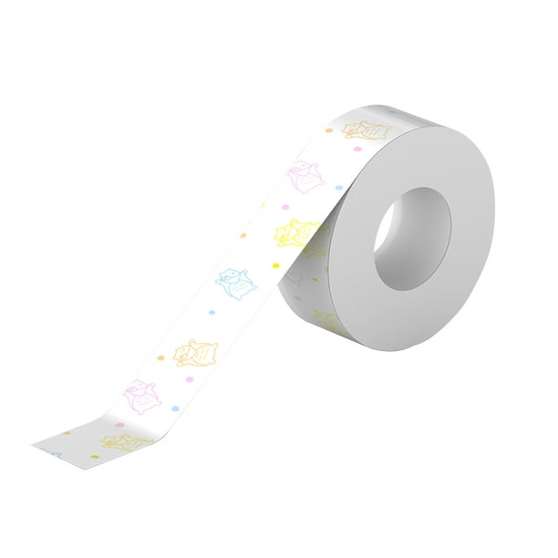 PeriPage 1 Roll Adhesive Label Paper Cute Pattern Sticky Tape Thermal Printing Paper Name Price Barcode Sticker Home Office Organization Waterproof ...