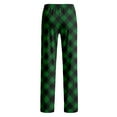 thumbnail image 4 of Zimjoy Mens Plaid Pajama Pant Elastic Waist Cozy Flannel Pajama Pants Lightweight Drawstring Soft Pj Pants Casual Warm Sleepwear Sleep Pant with Pockets, Dark Green L, 4 of 7