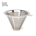 thumbnail image 3 of Primula Seneca Borosilicate Glass Coffee Dripper with Stainless Steel Filter, 1 Cup, Black, 3 of 9