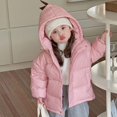 thumbnail image 2 of XIMIN Toddler Girls Puffer Padded Jackets Water-Resistant Fleece Lined Ripstop Puffer Jacket Zip Up Lightweight Thicken Fleece Lined Warm Winter Coats, 2 of 8