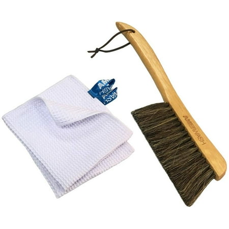 

Counter Brush for Furniture Drafting Patio Bed Fireplace Woodworking Cleaning Shop Brush Hand Broom Brush with Horsehair Bristle 2 Premium Microfiber Cleaning Cloth Included