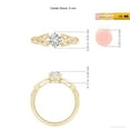 thumbnail image 5 of ANGARA Natural Solitaire Diamond Celtic Knot Ring in 14K Yellow Gold for Women (Size-5mm| Color-H| Clarity-SI2) | April Birthstone, Anniversary, Jewelry Gift for Women | Natural Diamond Ring, 5 of 10