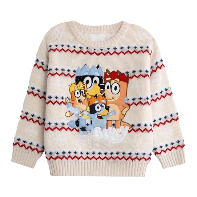 Bluey Chandails de Noël Laids pour Garçons/filles Famille