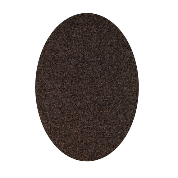 Galaxy way solid color area rugs with Rubber Marine Backing for Patio, Porch, Deck, Boat, Basement or Garage with Premium Bound Polyester Edges Chocolate 4'X6' Oval
