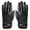Black, variant on UDIYO Winter Outdoor Faux Leather Warm Waterproof Full Finger Gloves for Cycling