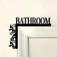 thumbnail image 6 of Metal Bathroom Door Sign, Slogan Letters Decorative Hanging Plaque, Rustic Metal Hanging Plaque, Wall Decor for Home Toilet Lavatory, Funny Farmhouse Decoration, 7.8x4.7 Inch, Housewarming Gift, 6 of 6