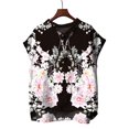thumbnail image 4 of Black Womens Summer Tops Cute Tops for Women Collar Non Sleeve Linen Shirts Plus Size Floral Blouses Casual Summer Clothes Going Out Tops for Women, 4 of 4