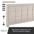 thumbnail image 5 of Modern Sleep Mornington Upholstered Platform Metal Bed Frame, Full, Linen, 5 of 10