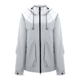 thumbnail image 5 of Windbreaker Jacket Women Men Fall Outdoor Windproof Waterproof Lightweight Breathable Zip Up Hooded Rain Jackets, 5 of 7