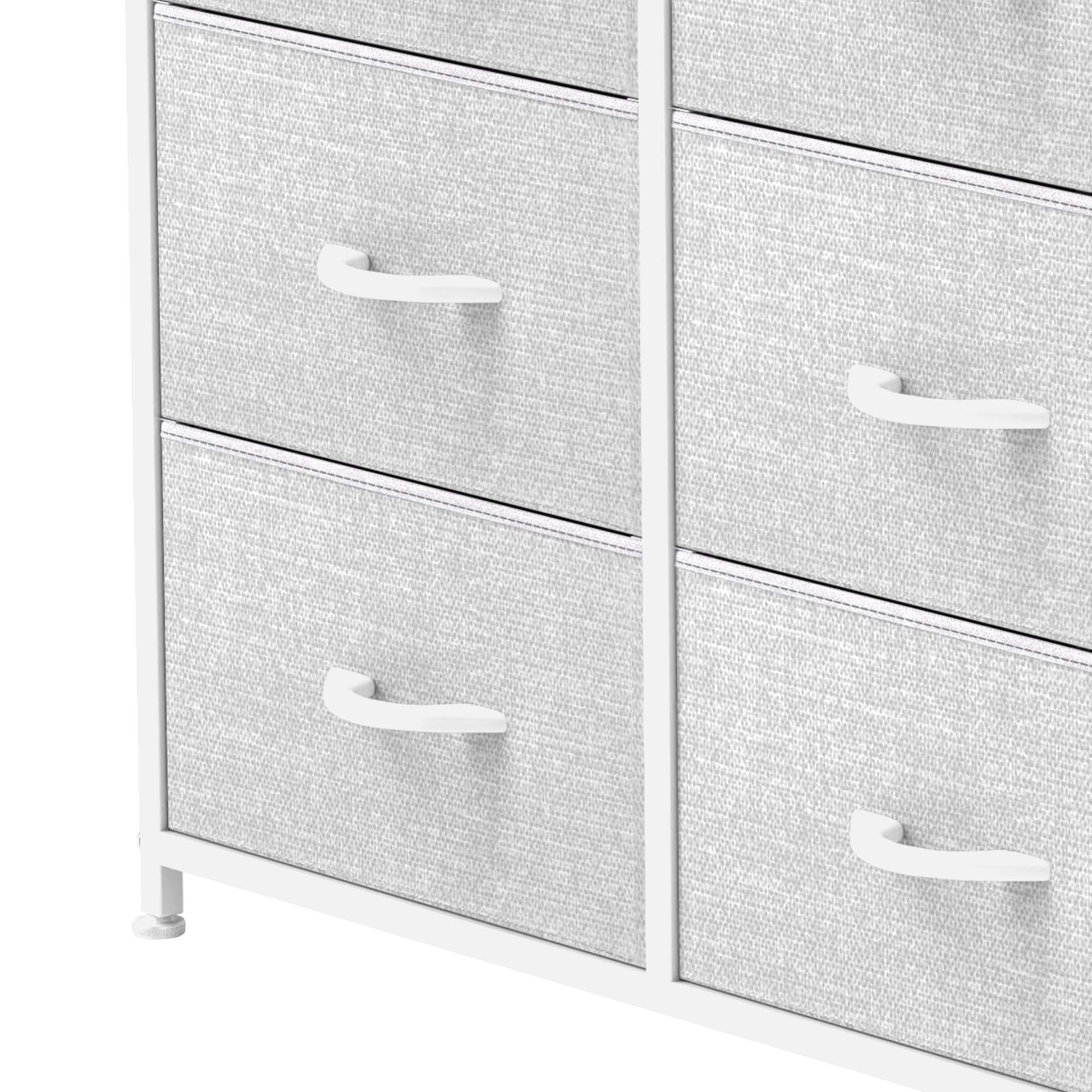 Uforic 8 Drawers Dresser Chest of Drawers for Fabric Storage Dressers for Living Room Gray