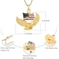 thumbnail image 3 of The Stars and the Stripes Eagle Urn Necklace for Ashes Animal Cremation Jewelry for Men Women Stainless Steel Memorial Urn Necklace Keepsake Jewelry of Loved Ones, 3 of 6