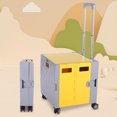 thumbnail image 2 of Foldable Shopping Trolley, Plastic Folding Storage Cart Handcart With 360°Rotate Wheels & Telescoping Handle, 2 of 6