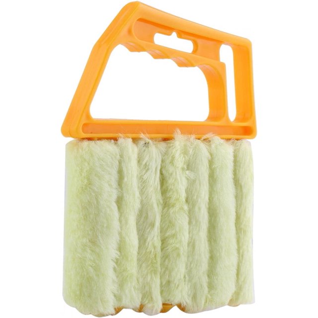 Cepillo de limpieza para persianas venecianas, cepillo de limpieza de microfibra, herramienta de limpieza portátil para el hogar con 7 persianas para ventilador de toldo ShuxiuWang 8390606114778