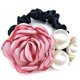 thumbnail image 3 of 4 Uds. De cuerdas para el cabello con perlas a la moda, lazos para el cabello con diamantes de imitación y flores rosas, banda de goma para joyería, cuerda para el cabello con perlas a la mo, 3 of 5