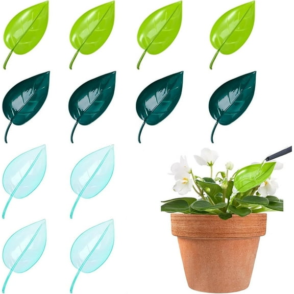 NOGIS Leaflow Plant Pot Watering Funnel (Set of 12), Plant Watering Devices for Indoor and Outdoor Plants, House Plant Waterer, Indoor Plant Watering