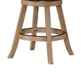 thumbnail image 4 of Benjara Adam 24" Solid Wood Swivel Counter Stool- Slatted Back- Ivory, 4 of 6