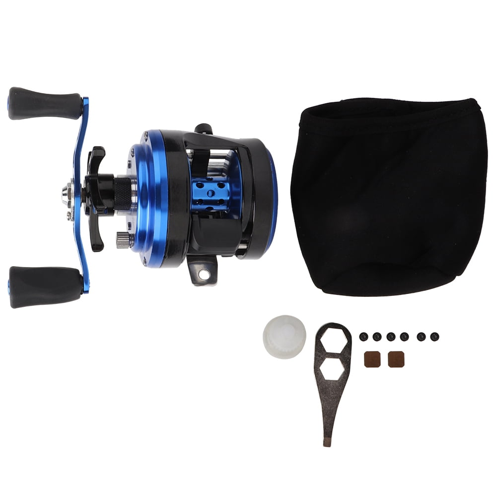 Aestri 8BB High Speed Baitcasting Fishing Reel 4.7:1 Gear Ratio Magnetic Brake Left Hand Blue Metal Casting Reel for Offshore Inshore Boat Angling