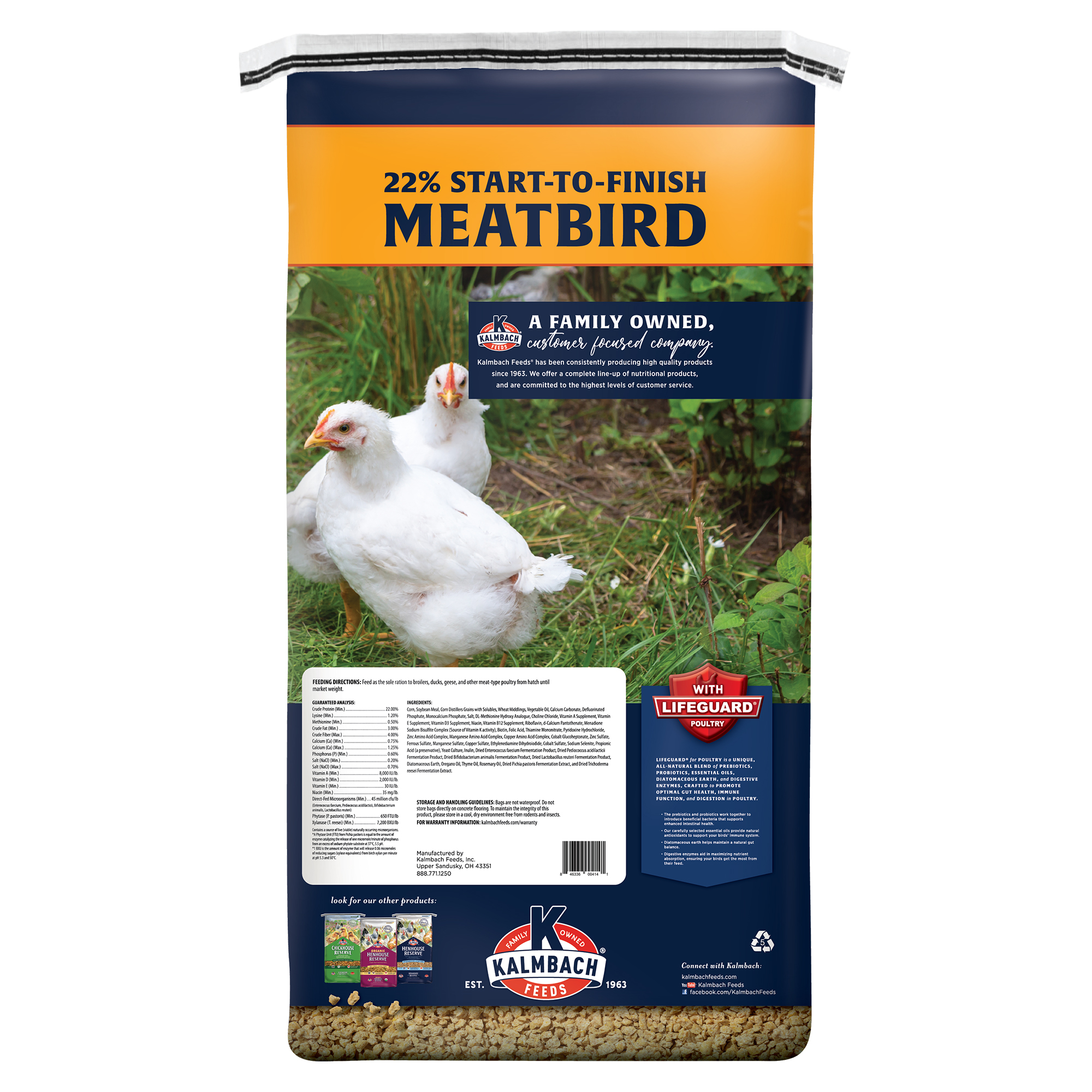 Kalmbach Feeds 22% All Natural Start to Finish Meatbird, 50 lb Bag