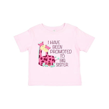 

Inktastic I Have Been Promoted to Big Sister Pink Gift Toddler Toddler Girl T-Shirt