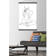 thumbnail image 2 of Woman - Continuous Line Drawing Wall Poster with Magnetic Frame, 22.375" x 34", 2 of 6