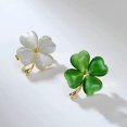 thumbnail image 4 of Xinyolin Clover Brooch Formal Clothes Collar Decoration Plant Brooch Clothes Jewelry Smooth Realistic Leaf Shape Anti-rust Lightweight Clothes Pin, 4 of 8