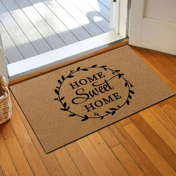 Alfombras de baño, alfombras para sala de estar, alfombra de área, alfombra de baño, alfombra de bienvenida para entrada exterior, felpudo de hoja de palma de fibra de coco artificial para porche dela