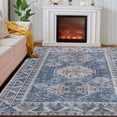 thumbnail image 6 of Abstract Area Rug, Vintage Low Pile Non Slip Floorcover Distressed Floor Carpet, 6 of 9