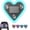 Ice Blue, variant on Car LED Ambient Light - Solar Powered Wireless Heart Shape C-Pillar Neon Light, IP65 Waterproof, Switchable Modes, Car Outdoor Decor for Couples(Ice Blue)