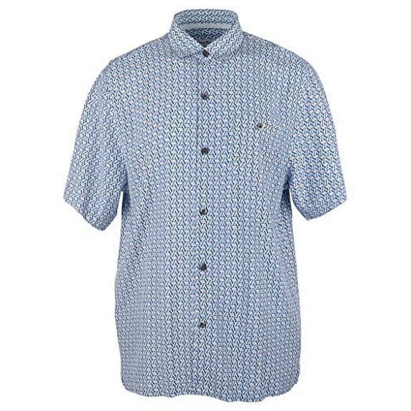 Tommy Bahama Men's, Marciano Tiles Camp Shirt, Island Navy, S
