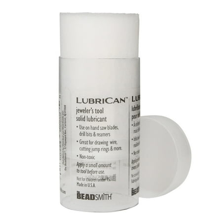 

The Beadsmith LubriCan – Non-Toxic Jeweler’s Tool Lubricant – Solid White 1.6OZ Push Tube for Hand Saws Drill Bits and Reamers - Protects and Enhances Tools – Easy Application