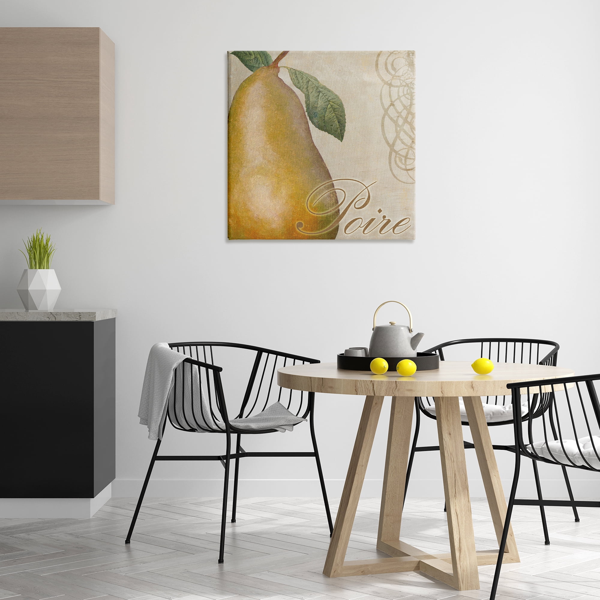 Stupell Industries Vintage French Pear Food & Beverage Painting Wrapped Canvas Art Print Wall Art, 30 x 30