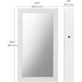 thumbnail image 2 of YEXJ Lockable Jewelry Cabinet Armoire with Mirror, Wall-Mounted Space Saving Jewelry Storage Organizer, White, 2 of 8