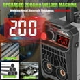 thumbnail image 2 of Ahot 200Amp 20PCS Rods Stick Welder, Super MINI Portable Welding Machine, IGBT Inverter Welder Machine 110V with Hot Start Arc Force Anti-Stick, for 1/16"-1/8" Rod ARC Welder, Chip Hammers (Gray), 2 of 13