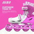thumbnail image 3 of Yvolution Neon 2in1 Roller Skates Inline and Quad, Girls, Kids Skates, Size 12-2, Pink, 3 of 10