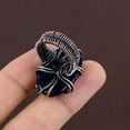 thumbnail image 4 of Natural Sodalite Gemstone Handmade Copper Wire Wrap Gift Ring Size 6.5, 4 of 4