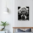 thumbnail image 4 of Nawypu Black and White Canvas Wall Art Print Steam Train Roaming on The Tracks Smokey Train Scenery Poster Decorative Painting for Living Room, Bedroom, Office, 4 of 5