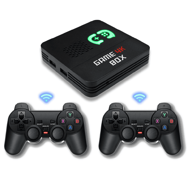 Consolas De Juegos Inalámbricas 2.4G Consola De Sistema Dual Reproductor De Videojuegos De 6700 Juegos Incorporado Con 2 Controladores Inalámbricos Inevent EL017214-02