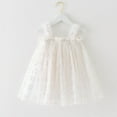 thumbnail image 2 of THDHVS Girls Summer Dresses, Dresses for Kids, Fashionable Kid's Cake Puffy Skirt Sleeveless Suspender Mesh Casual Dress White 1-2 Years, 2 of 5