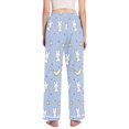 thumbnail image 3 of FORMRS Women's Pajama Pants with Pockets Soft Comfy Loungewear Sleep Bottom, Sizes S-2XL, Blue Cartoon Rabbit Pattern, 3 of 8