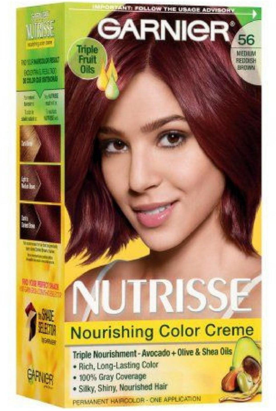 Garnier Nutrisse Nourishing Color Creme, 56 Medium Reddish Brown 1 ea -  