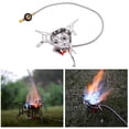 thumbnail image 2 of Horno de gas de 3 cabezales Estufa de gas plegable a prueba de viento Gran potencia de fuego para picnic al aire libre JShteea El nuevo, 2 of 9