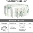 thumbnail image 4 of Sprint Summer Flower Floral Leaf Leaves Sage Green Waterproof Picnic Patio Party Round Table Cloth Cover Decorations Fabric 60 Inch Circular Tablecloth For 20-47 Inch Home Dining Room Kitchen Decor, 4 of 6