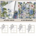 thumbnail image 5 of Blue Pink Spring Floral Swag Valances for Windows 2 Pack, Kitchen Window Curtains 36 Inch Length, Vintage Summer Botanical Privacy Swag Curtains for Living Room/Bathroom with Rod Pocket 36"x36", 5 of 8