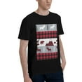 thumbnail image 2 of Bingfone Buffalo Plaid Forest Men'S Loose Fit Short-Sleeve Pocket T-Shirt, 2 of 7