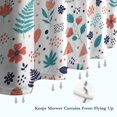 thumbnail image 6 of Pioneer Flower Floral Print Pattern Shower Curtain 72"x84", Bathroom Decorative Shower Curtain Set with 12 Hooks, Waterproof Washable, 6 of 6