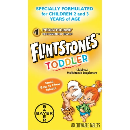 - Flintstones Toddler Chewable Multivitamin, Kids Vitamin Supplement with Vitamins A, C, D, E, B6, and B12, 80 Count