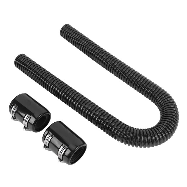 FLEXIBLE STAINLESS STEEL RADIATOR HOSE KIT WITH BILLET CLAMPS UNIVERSAL COOLANT WATER HOSE 36 INCH FOR ENGINE COMPARTMENT AND MORE